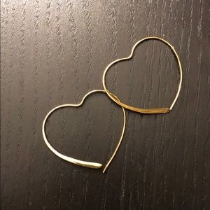 STUDS heart hoop earrings